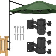 Heavy Duty Corner Patio Umbrella Holder Mount For Railing Or Deck - $48.50
