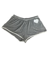 David&#39;s Bridal Women&#39;s Gray with White Lace Trim Heart Lounge Shorts Siz... - $129.62 MXN