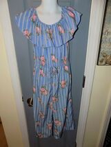 Jenna &amp; Jessie Blue Striped W/Flower Print Romper Size 7 Girl's NWOT - $27.00
