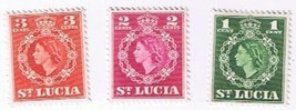 Stamps St Lucia 1953-54 Definitives 157-159 MNH - $1.43