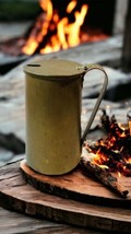 Antique Rustic Alfeu French Patina Brass Fire Start Pitcher Canister Stamped - £37.67 GBP