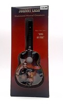 NIB Johnny Cash Illuminated Guitar Ornament Plays Ring of Fire - Works Great - £15.00 GBP