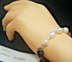 Bracelet, Pearl Gemstone-facilitates- Purity, faith, charity, innocence, 0350 - £12.07 GBP