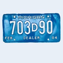 2004 United States Michigan Base Dealer License Plate 703D90 - $16.82