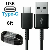 6FT USB Cable Type C Fast Charger For Samsung S8 S9 S10 S20 Note 9 10 20 BLACK - £5.43 GBP