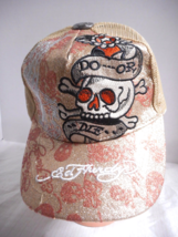 Don Ed Hardy Designs Beige Mesh Trucker Snapback Hat Cap Do Or Die Skele... - $39.99