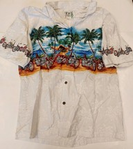 KYS Biker Hawaiian Aloha Button Down SS Shirt Mens L Tropical Made In Hawaii - £15.64 GBP