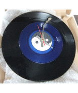 Rare, vintage hand-made wall clock - records and stylus for hands, recor... - £9.83 GBP