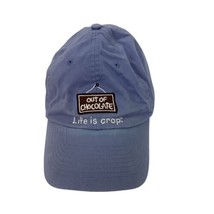 Life is Crap Out of Chocolate Blue Brown 6 Panel Adj Baseball Hat Ball Cap  - £8.46 GBP