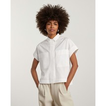 Everlane Womens The Short-Sleeve Box Shirt Button Down Pockets White L - $43.41