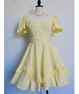 Vintage Partners Please Malco Modes Yellow Square Dance Dress 8 Ruffles ... - $120.69 CAD