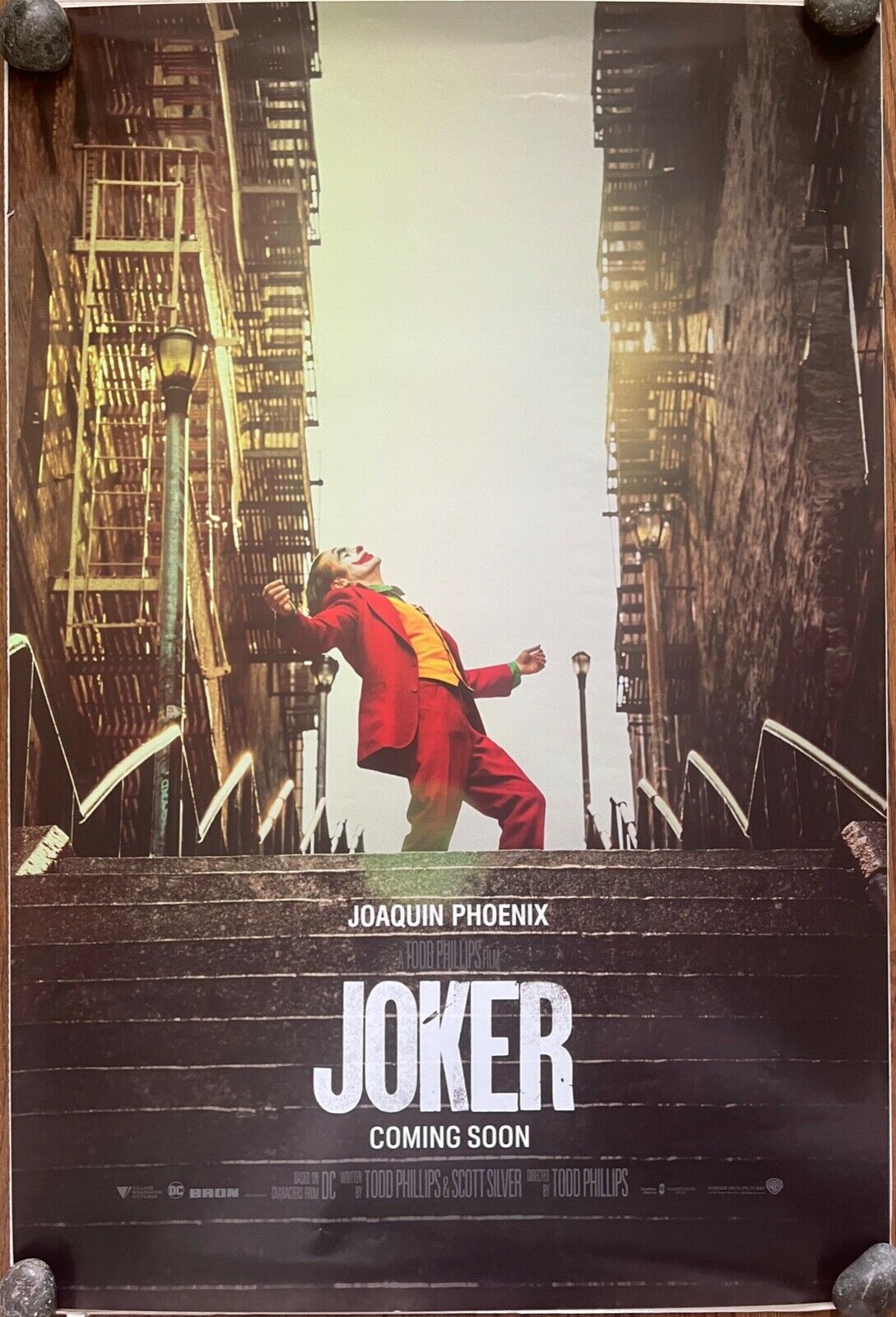 JOKER (2019) Joanquin Phoenix &quot;Best Actor&quot; International Double-Sided Ad... - $75.00
