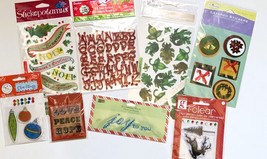 Scrapbooking Stickers &amp; Stamps Set 8 Pack Christmas Lot Embellishments - $11.00