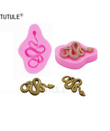 Snake Moulds Silicone Fondant Polymer Clay Flexible Icing Mold Cake Deco... - $5.92