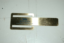 Vintage Brass Look Metal Sovran Financial Corp Bank Bookmark Paper Clip ... - $11.99