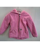 Carhartt Baby Toddler Girls Pink Coat Jacket Sherpa-lined Canvas Zip-Up ... - $35.00