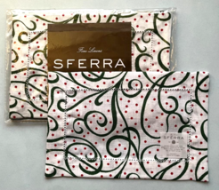 Sferra Frolic Holiday Linen Cocktail Napkins Emerald Green/Red 6x9" SET/... - $26.63