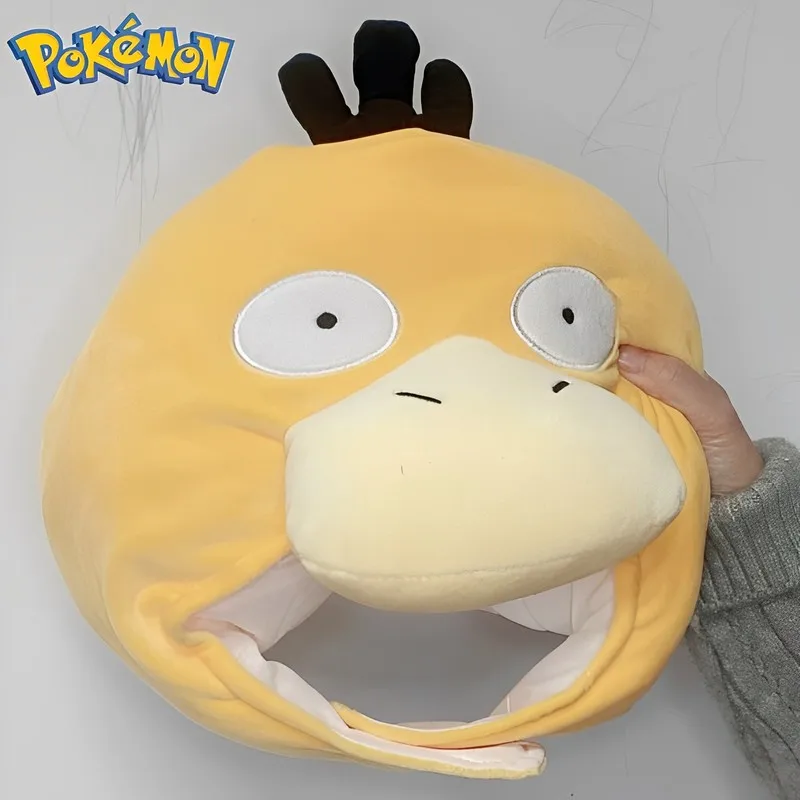 Pokemon Psyduck Headgear Hat Anime Plush Toy Daze Yellow Duck Stuffed Doll - £20.82 GBP