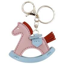 Do Everything In Love Vegan Leather Rocking Horse Key Ring Pink - $13.86
