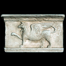 Large Roman Assyrian Persian Griffin sculpture relief plaque - $2,698.37 MXN