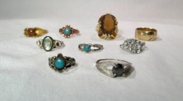 Vintage Unsearched Ladies Rings - Lot of 9 - K1566  - £51.31 GBP