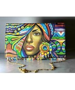 Leather Women Portfolio Artistic Drawing of African Beauty Colorful Wome... - £36.16 GBP