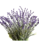 Artificial Lavender Flowers With Silk Flocked Fake Lavender Plant For We... - £21.04 GBP