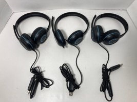 3 Cyber Acoustics AC-5008 USB Stereo Headset w/ Mic Headphones Student Education - £19.45 GBP