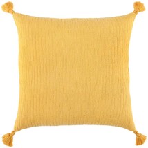 Gold Solid Tonal Abstract Stripe Throw Pillow - £61.82 GBP