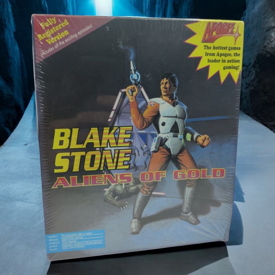 Blake Stone Aliens of Gold PC Big Box Set 3.5&quot; Disks Apogee Software Vtg... - $218.24