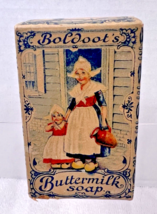 OLD Boldoot&#39;s Buttermilk Soap Dutch Box Empty But Sweet - $16.34