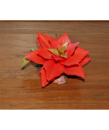 Napolean Capodimonte Poinsettia Porcelain Flower Red Christmas Italy NIC... - £10.19 GBP