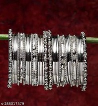 Indian Women Silver Oxidized Bangles/ Bracelet Set Fashion Wedding Jewel... - £24.25 GBP