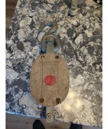 Vintage 1900’s Crosby Western Rockport NY. Wooden Pulley &amp; Tackle - $67.76 CAD
