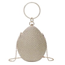 Luxurious Oval Design Party Clutch Evening Bag for Women  Luxury Wedding Purses  - £38.60 GBP