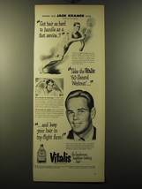 1949 Vitalis Hair tonic Ad - Tennis Ace Jack Kramer Says - £14.44 GBP