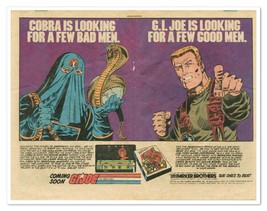 GI Joe Cobra Strike Atari Game Parker Brothers Vintage 1983 2-Page Newsprint Ad - £15.61 GBP