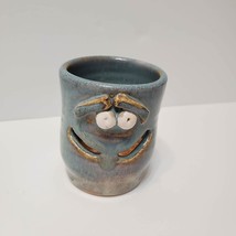 Funny Face Pot, Candle Holder Planter, Egg Separator, Tunnel Mountain NC Pottery - £17.27 GBP