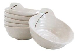 Pack Of 6 Yukino Hana Snowflakes Melamine Shallow Bowls With Handle 7oz - $29.99
