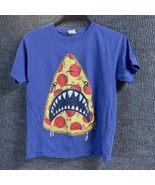 Gildan Heavy Cotton T-Shirt Youth Boys Medium Blue Hungry Pepperoni Pizz... - £10.37 GBP