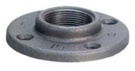 Floor Flange 3/8&quot; FPT Black Malleable Iron - ANViL 8700163804 - $18.45 MXN