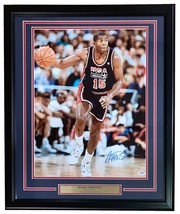 Magic Johnson Signed Framed 16x20 USA Basketball Photo PSA/DNA - £157.51 GBP