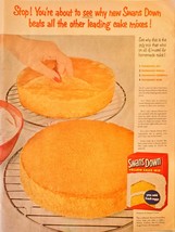 Swans Down Yellow Homemade Cake Mix Baking Desert -1954 Vintage Print Ad - $9.74
