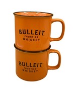 Bulleit Bourbon Frontier Whisky Orange LOT 2 Mugs Whiskey - $24.28 CAD