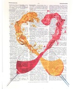 Art N Wordz Opposites Attract Wine Original Dictionary Wall/Desk Pop Art... - €21,30 EUR