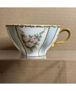 H &amp; C Limoge France Teacup Tea Cup Floral w/ Gold Accents 8oz - $60.00