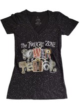 Disneyland The Twilight Zone Tower Of Terror Women sz S Graphic V Neck T... - $19.79