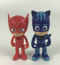 PJ Masks Deluxe Light Up Figures Catboy and Owlette Mini 3&quot; Toys Just Play 2020 - £16.51 GBP