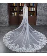 Tulle White/Ivory Double Wedding Veils for Bridal with Appliques - £16.23 GBP