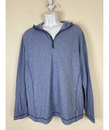 Tommy Bahama Men Size M Blue 1/4 Zip Pull Over Sweatshirt Long Sleeve - £9.75 GBP